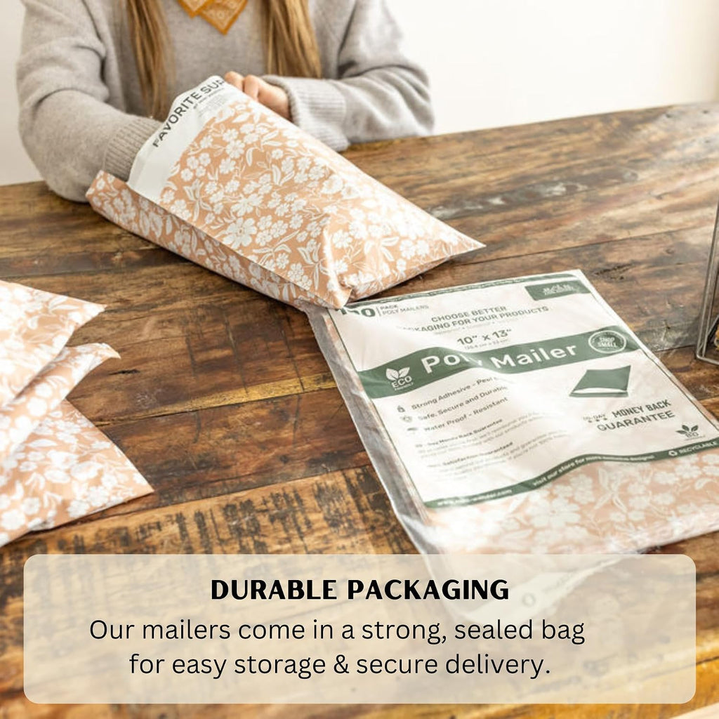 Poly Mailers 10x13 Inch 100 Pack Medium Shipping Bags Strong Thick Mailing Envelopes | Self Sealing Adhesive |
