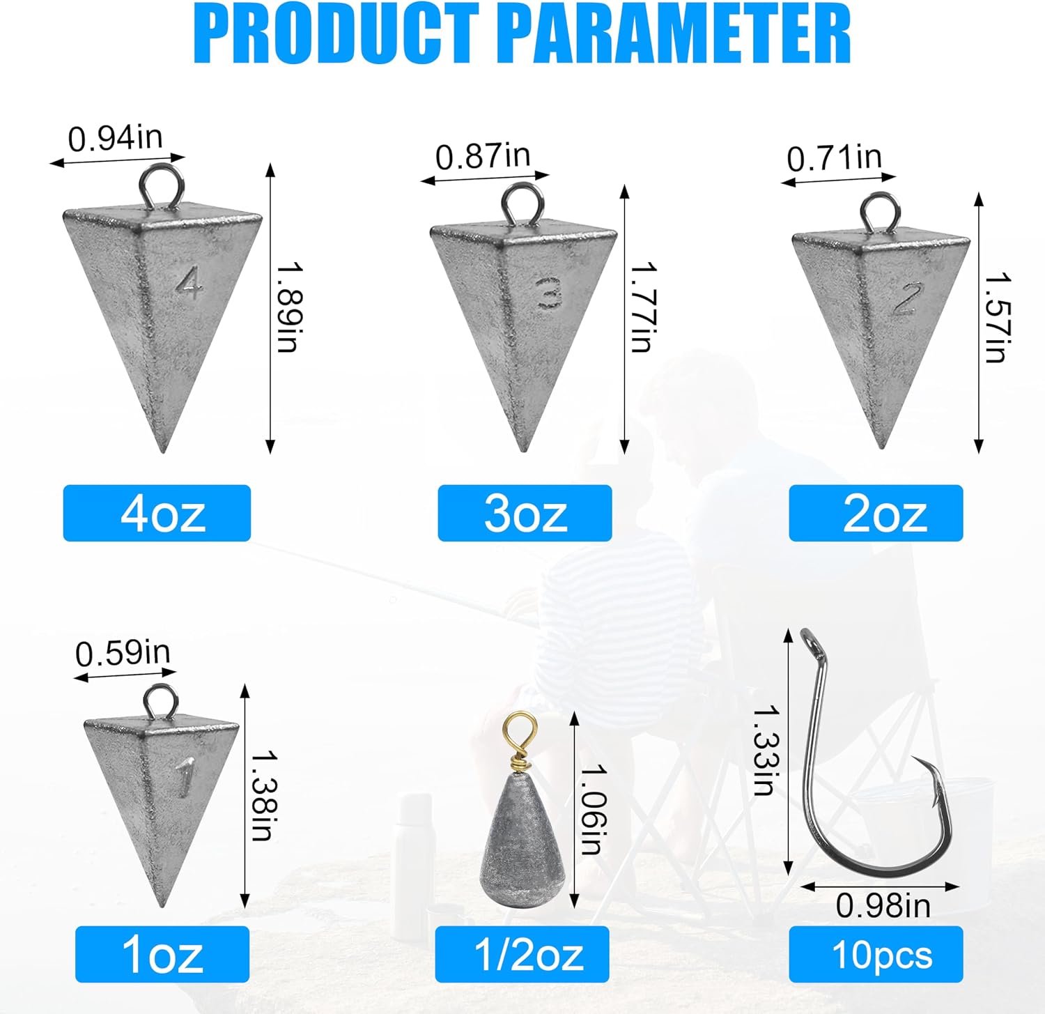 Saltwater Surf Fishing Tackle Kit - Saltwater Surf Fishing Rigs Bottom Rigs Include Fishing Leader Rigs Pyramid