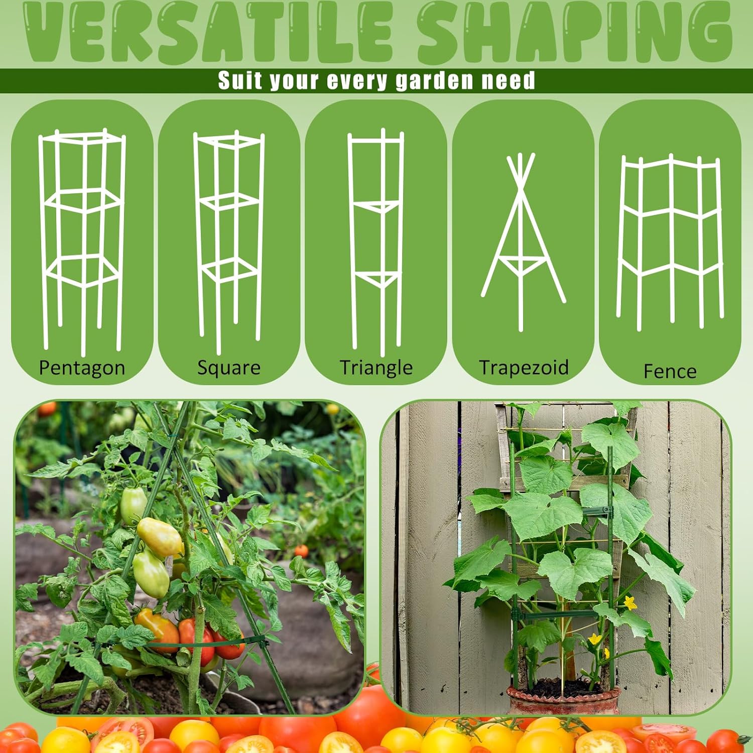 50 Pcs Adjustable Plant Stake Arms for Tomato Cage 11 Inch Expandable Trellis Connectors 11mm Diameter Garden Plant