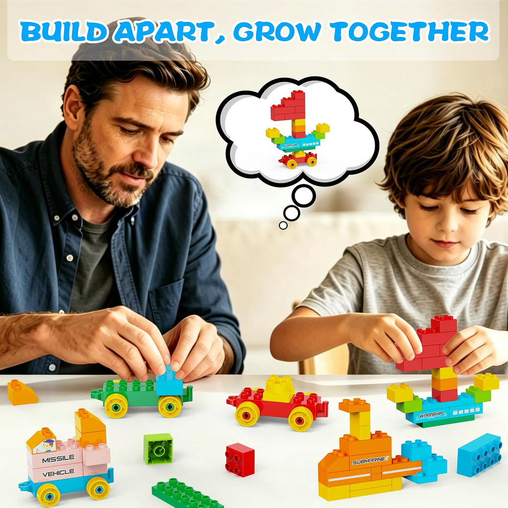 Building Blocks for Kids Ages 3-8 |Toy with 4 Trucks | STEM Educational Set for Boys & Girls| Endless Creations |