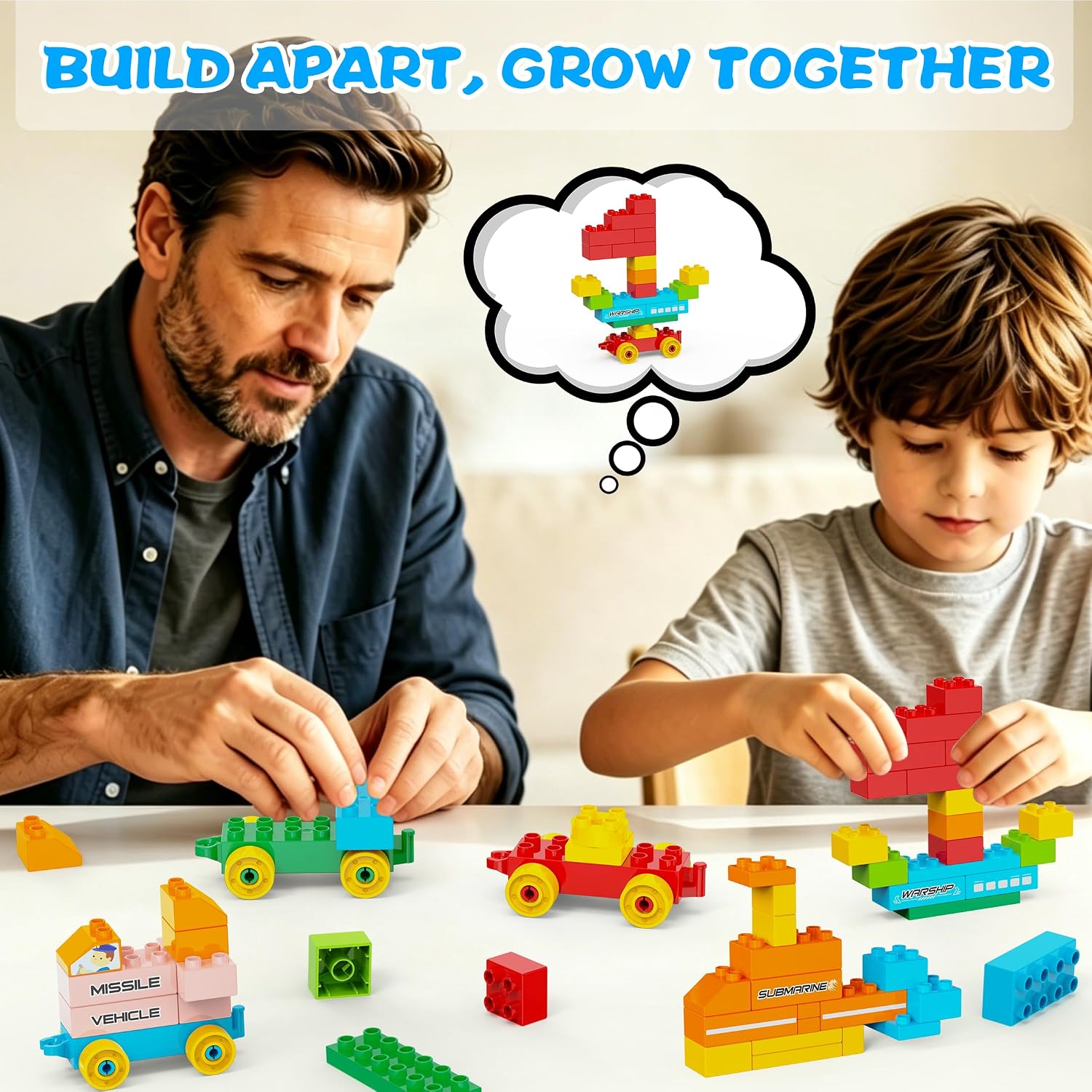 Building Blocks for Kids Ages 3-8 |Toy with 4 Trucks | STEM Educational Set for Boys & Girls| Endless Creations |