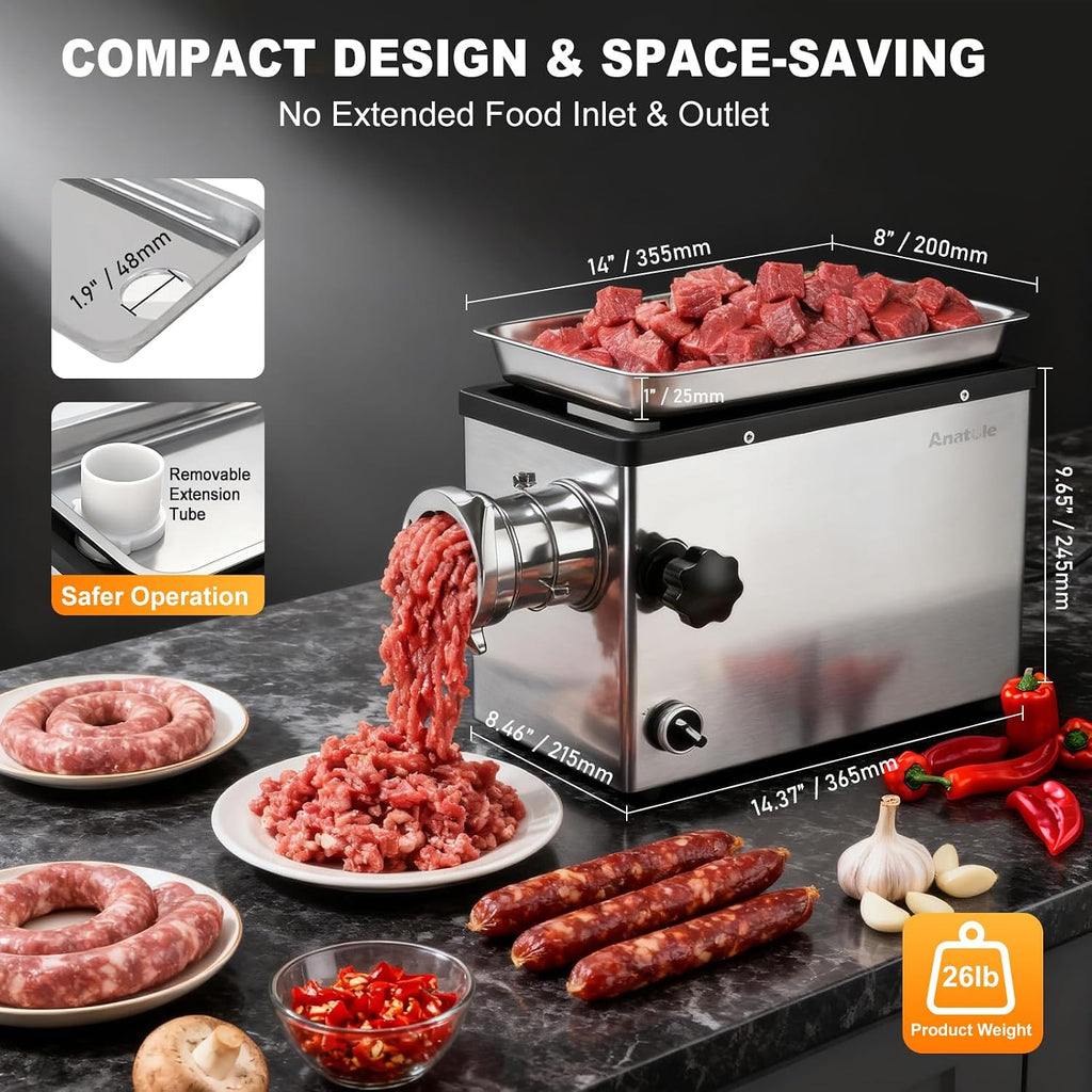 Electric Meat Grinder Commercial Bone Mincer Heavy Duty 1.3HP 950W