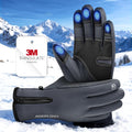 Winter Gloves Men Women Made with 3M Insulation, -20°F GEANI-TEX Waterproof Ski Gloves for Cold Weather, 5-Layer