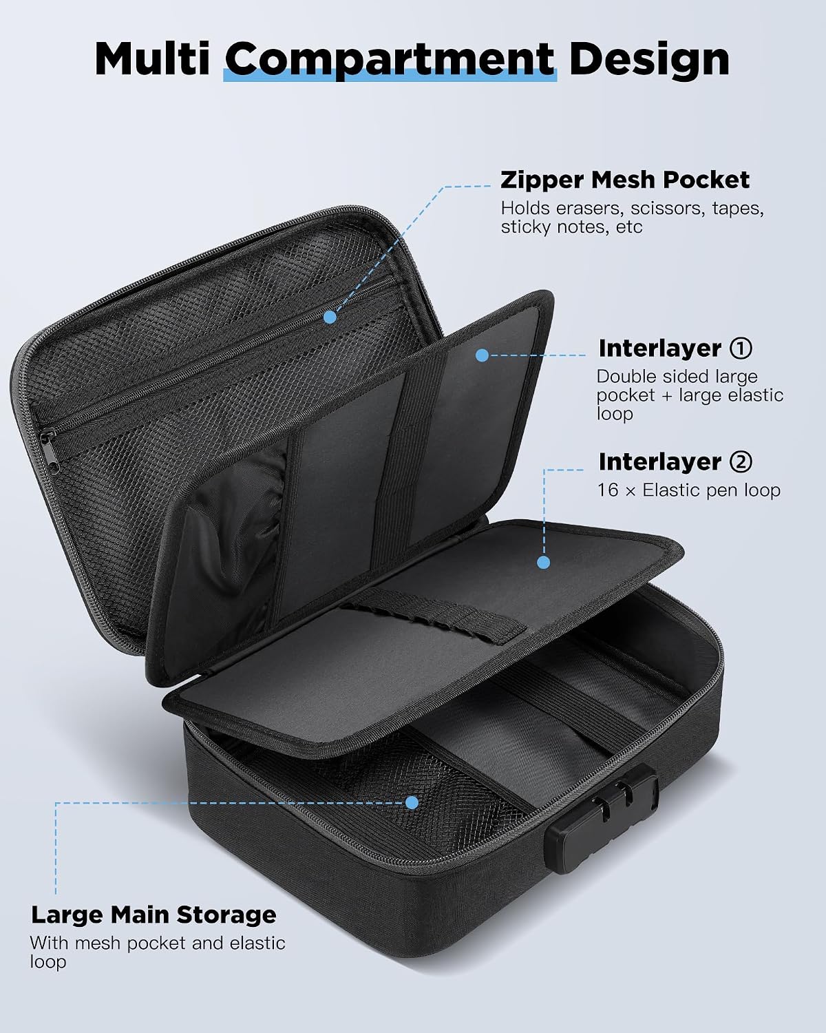 Big Capacity Storage Pouch Marker Pen Pencil Case Simple Stationery Bag Box Art Tool & Sketch Storage Boxes for