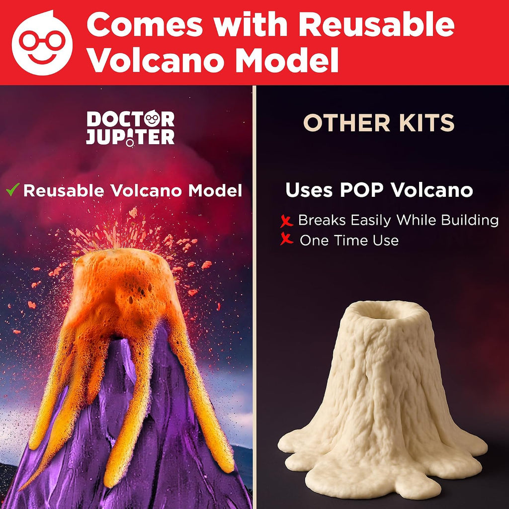 Erupting Volcano Science Kit for Kids Ages 8+, STEM Toy | Erupting Volcano Science Kit, 50+ Experiments, Birthday