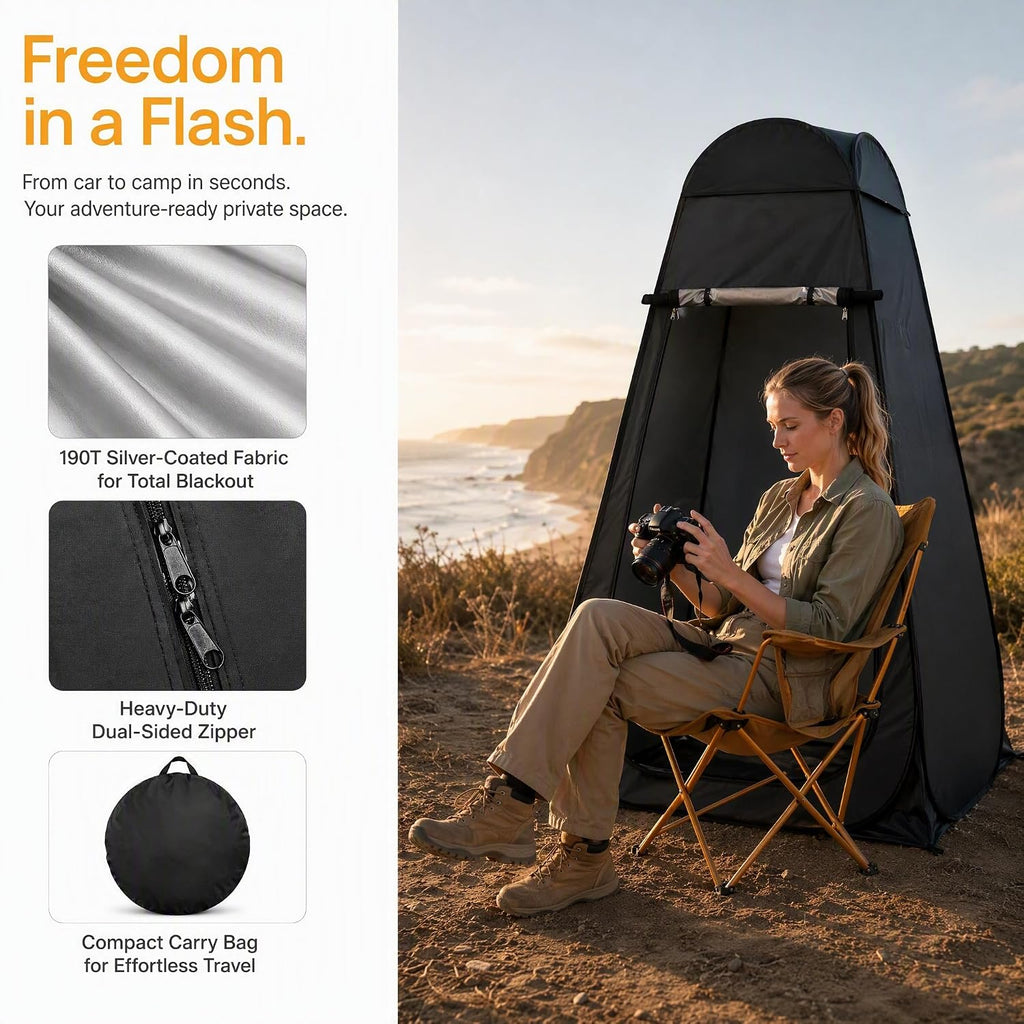 Pop-Up Privacy Tent Shower Tent Camping Portable Toilet Outdoor Camp Bathroom Changing Dressing Room Instant Privacy