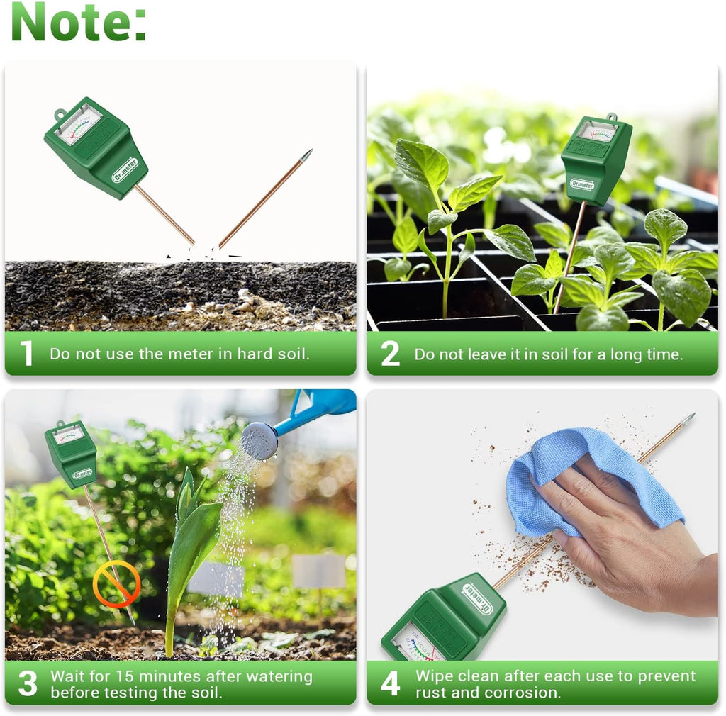 Soil Moisture Meter for Plants, Plant Water Gauge Test Kit | Soil Tester Hygrometer Sensor for Houseplants Garden