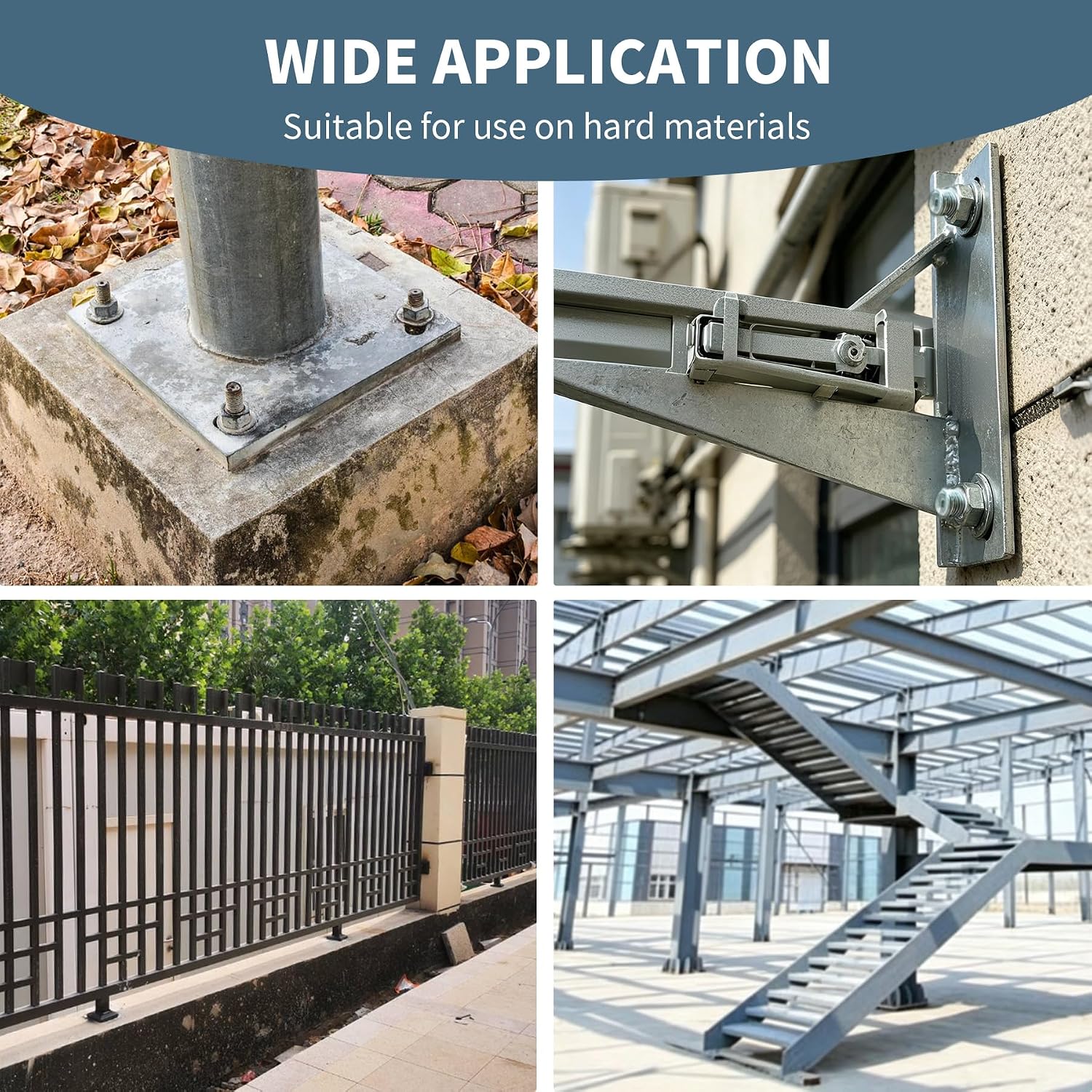3/8"x3"304 Stainless Steel Wedge Concrete Anchors, Heavy Duty Expansion Bolts, Anti-Rust Masonry Fasteners Complete