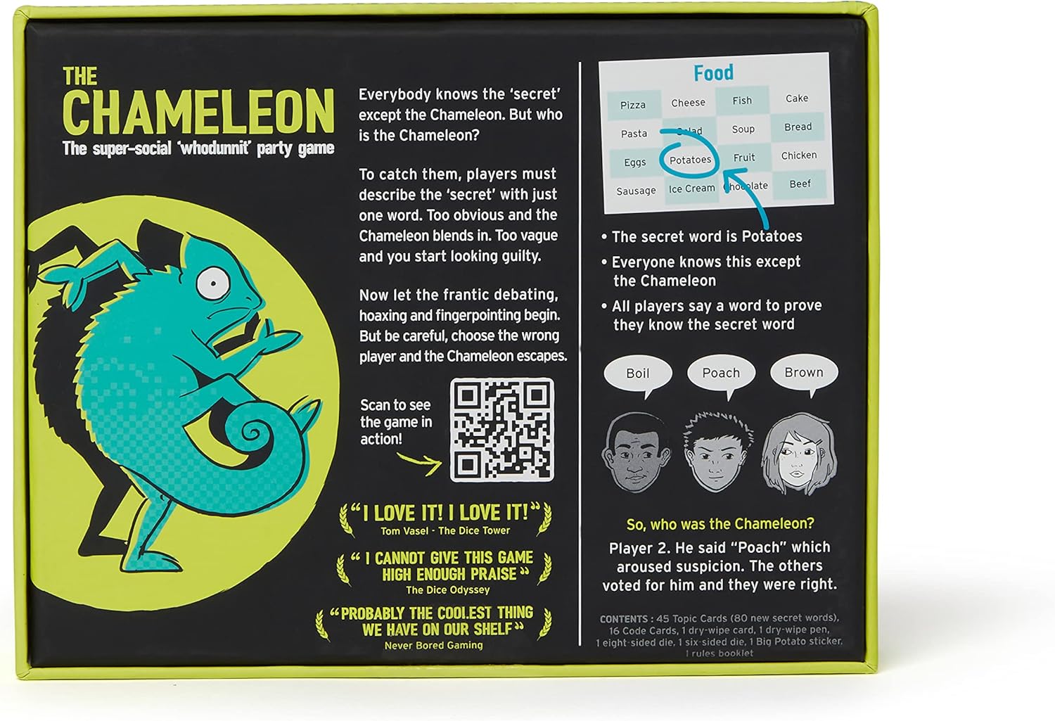 The Chameleon: Award-Winning Bluffing Board Game for Family, Adults & Friends | Includes 80 Extra Secret Words | Who