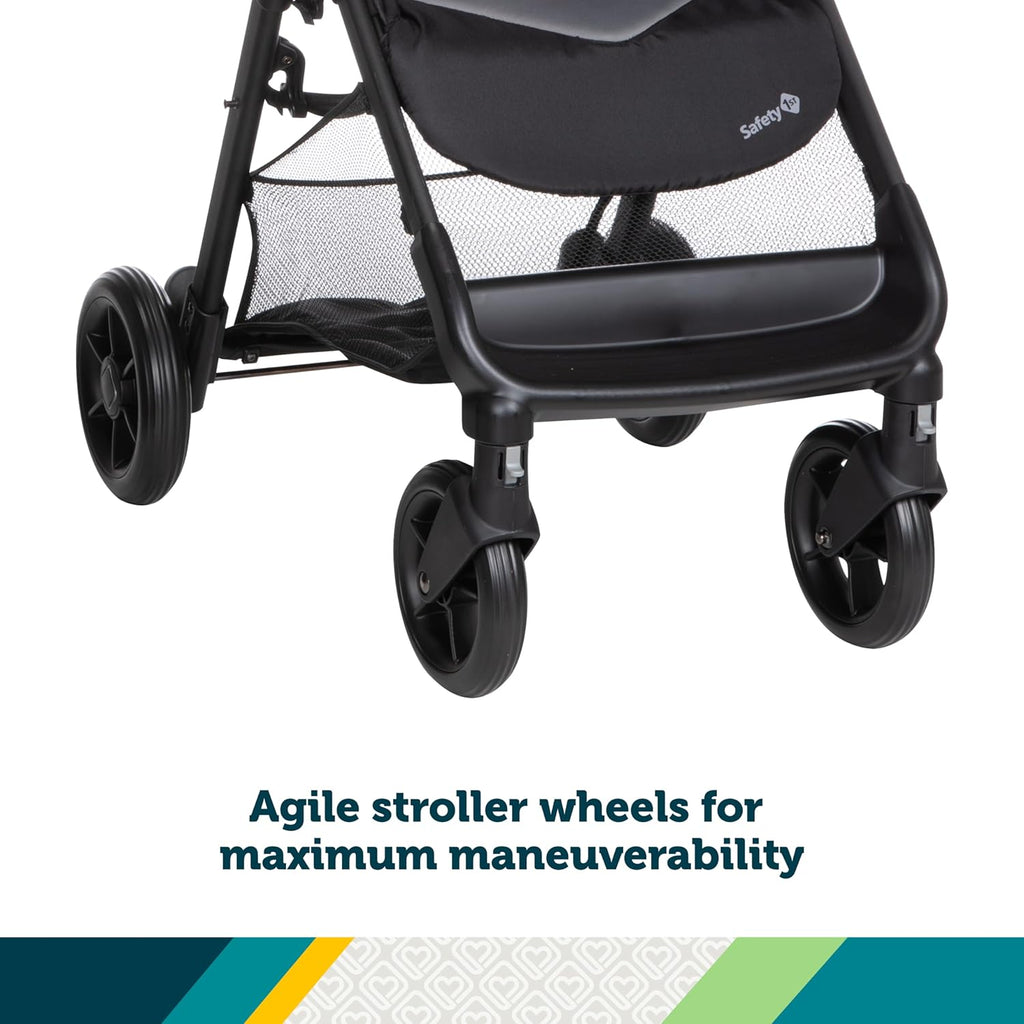 Smooth Ride Travel System Stroller and OnBoard FLX Infant Car Seat, Newborn to Toddler Baby Combo, Easy-Install