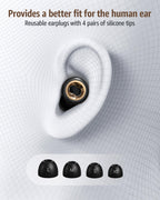 Ear Plugs for Sleeping: Noise Cancelling,60DB & 8 Eartips,Ultra-Soft