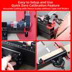 GOINGMAKE Table Saw Miter Gauge for Table Saw with Micro Adjust Flip Stop