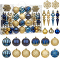 92ct Christmas Tree Decoration Set Christmas Ball Ornaments with Srtings Shatterproof Christmas Baubles for Christmas