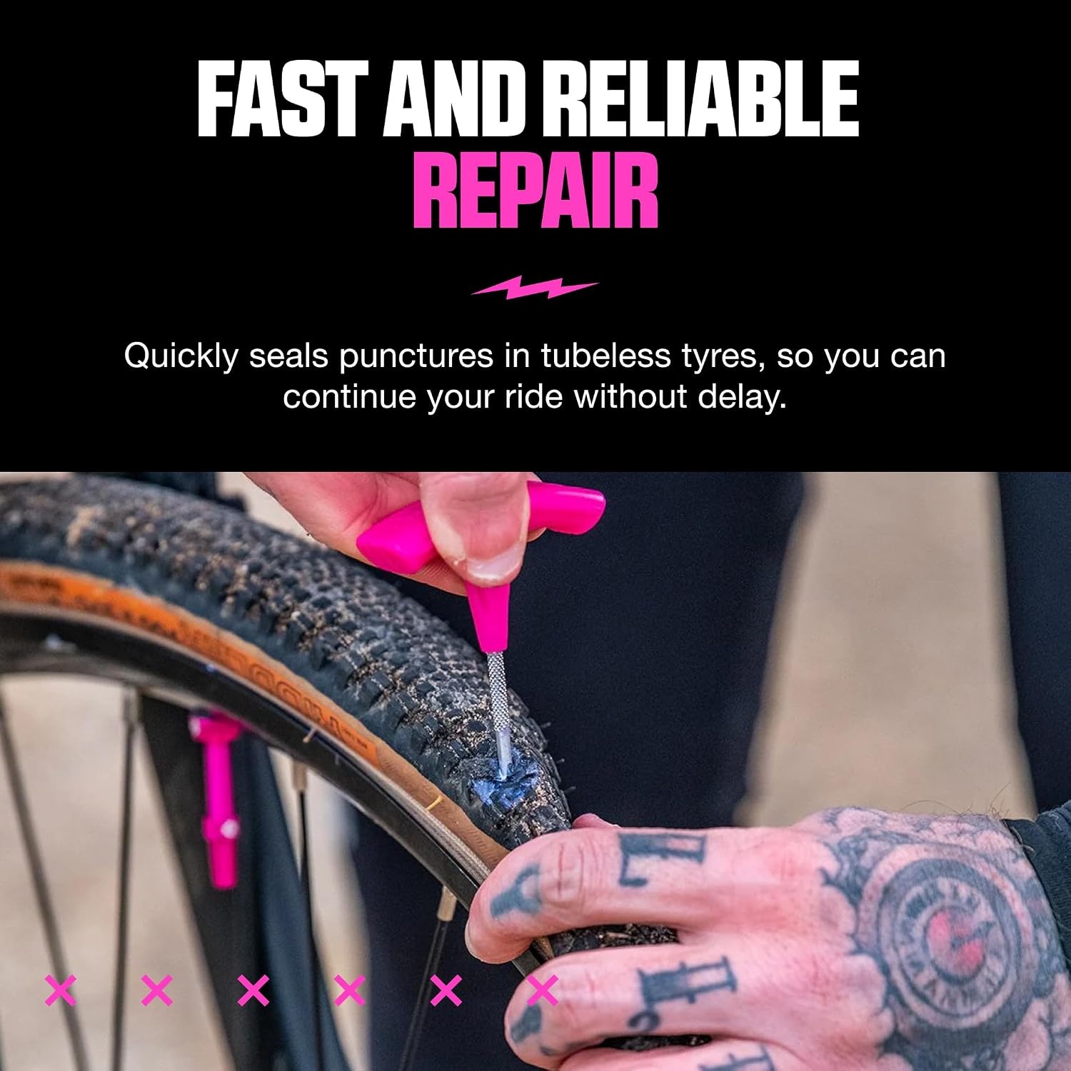 Puncture Plug Kit - Tubeless Tyre Puncture Repair with Plugger and Plugs