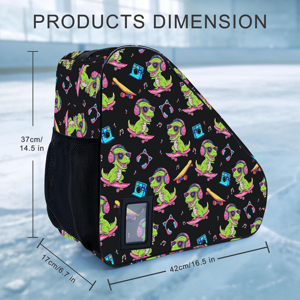 Camo Print Skate Bag For Ice Roller Inline Skates With Adjustable Shoulder Strap Fit Women Men Adults