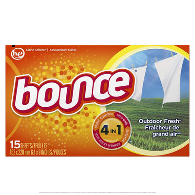 Outdoor Fresh Scented Fabric Softener Dryer Sheets, 15 Count