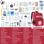 First Aid Kit Backpack Fully stocked, 400pcs Survival Gear