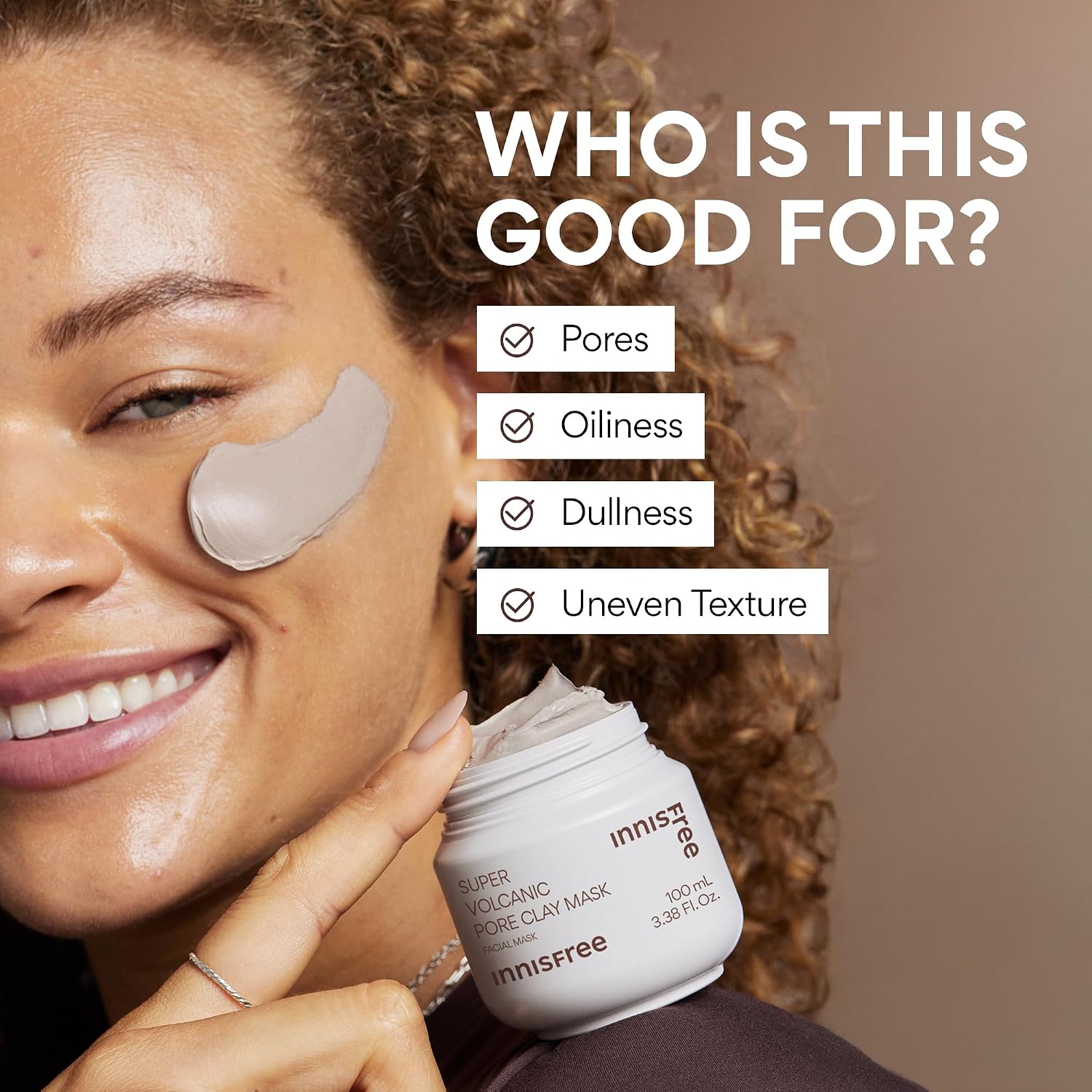 Super Volcanic Clay Mask, Pore Cleansing & Oil Control Face Mask for Oily Skin with AHA, Korean Wash-Off Clay Mask