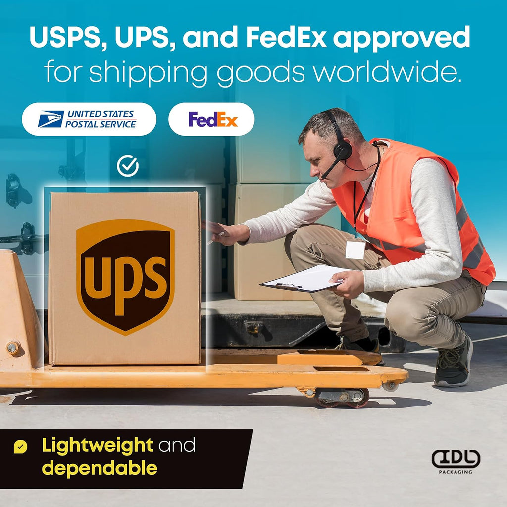 Medium Moving & Shipping Boxes 14 x 14 x 8 inches (5-Pack) - Extra Strength 200 lb vs Regular - USA-Made Corrugated