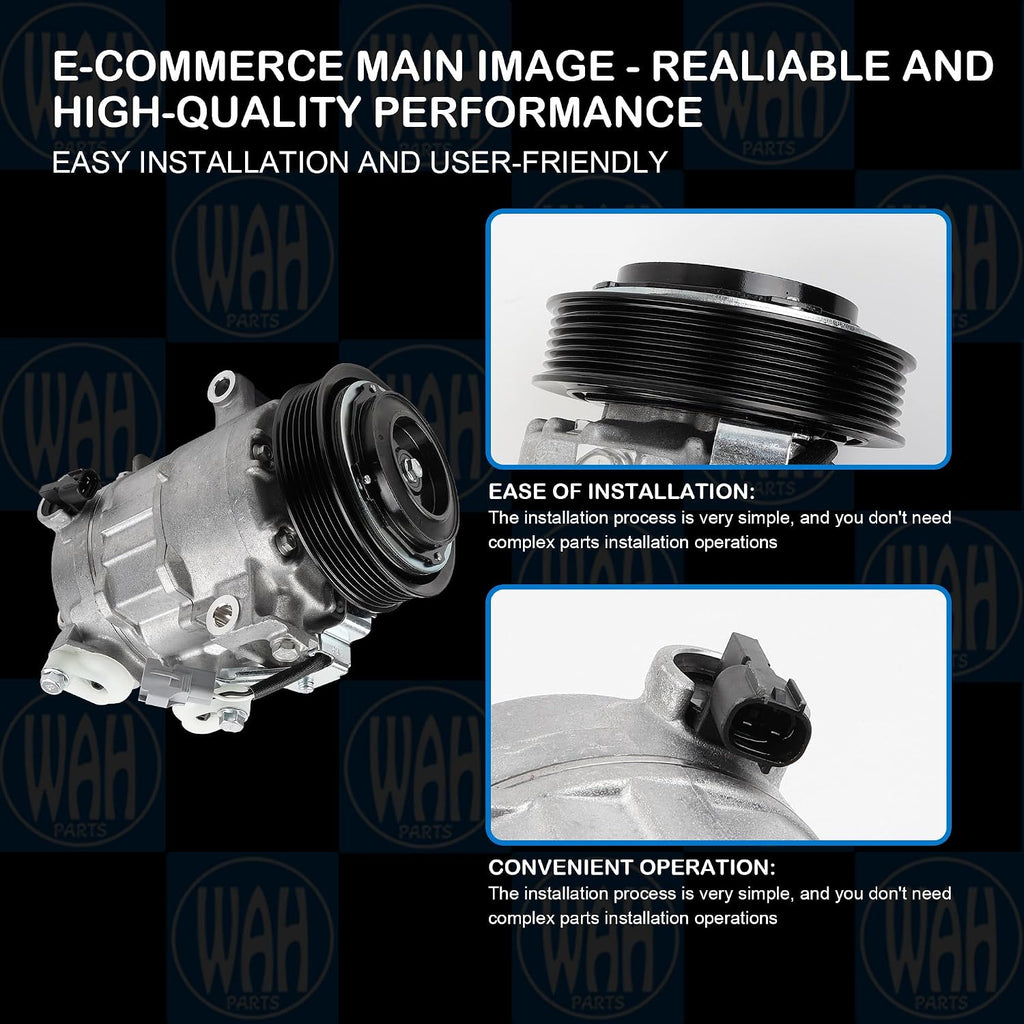 68140664AB A/C Compressor Compatible with Ram