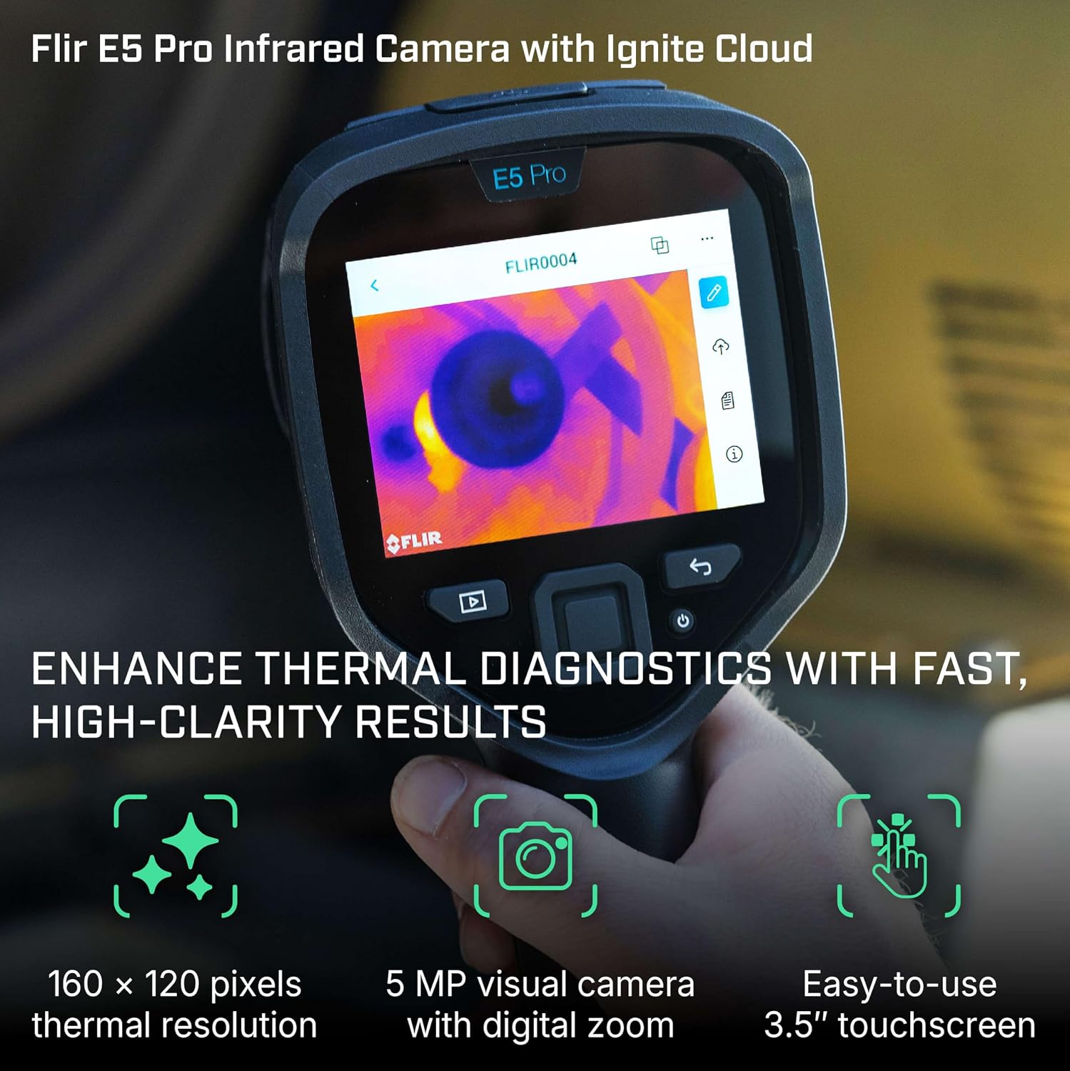 Flir E5 Pro Thermal Imaging Camera, WiFi, 160x120 MSX, Ignite Cloud