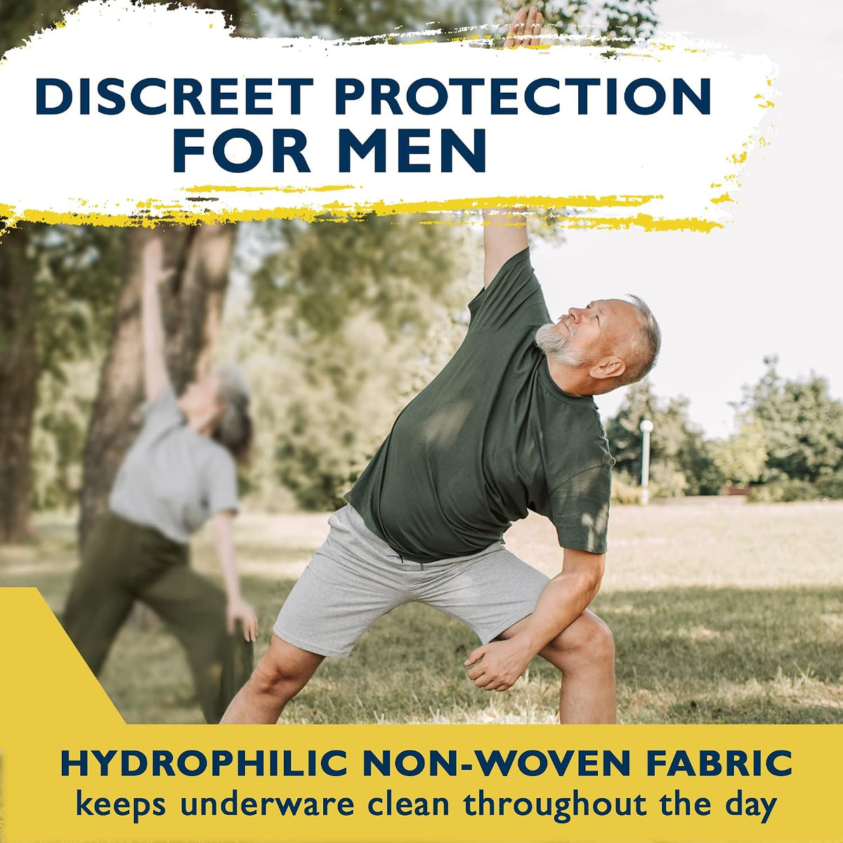 + Hygienic Male Pad – 24 Pcs Incontinence Guards for Men Super Absorbent Urinary Drip Sleeves Prevents Leaks, Bad
