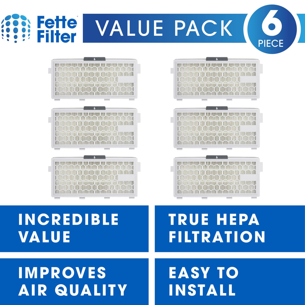 Vacuum Replacement Filter 6-Pack Compatible with Miele SF-HA 50 Canister