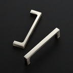 Brushed Nickel Cabinet Handles Square Pulls, 3-3/4 Inch, 25 Pack