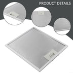 2Pcs Range Hood Filter, Range Hood Grease Filter Mesh Replacement Metal Mesh Extractor Vent Filter, 305 X 267 X 9mm