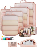 9/11 Set Compression Packing Cubes Garment Bags for Travel Essentials,Compressible Expandable Luggage Organizer Bags