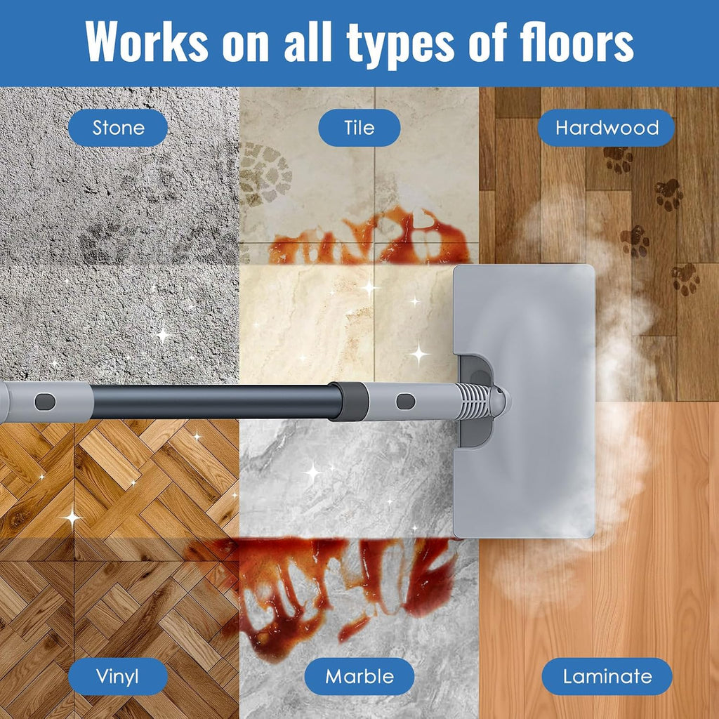 Steam Mop & Detachable Handheld Steam Cleaner for Home and Floor | 15s Heat-Up, 230°F Floor Steamer for Deep Cleaning