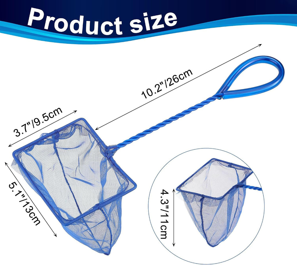 2 Pack Aquarium Net Fish Net Small Net Multi-Size Fine Mesh Fish Net