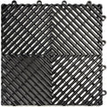 SnapLock GarageDeck 12"x12" Interlocking Garage Floor Tiles, 24pk, Black