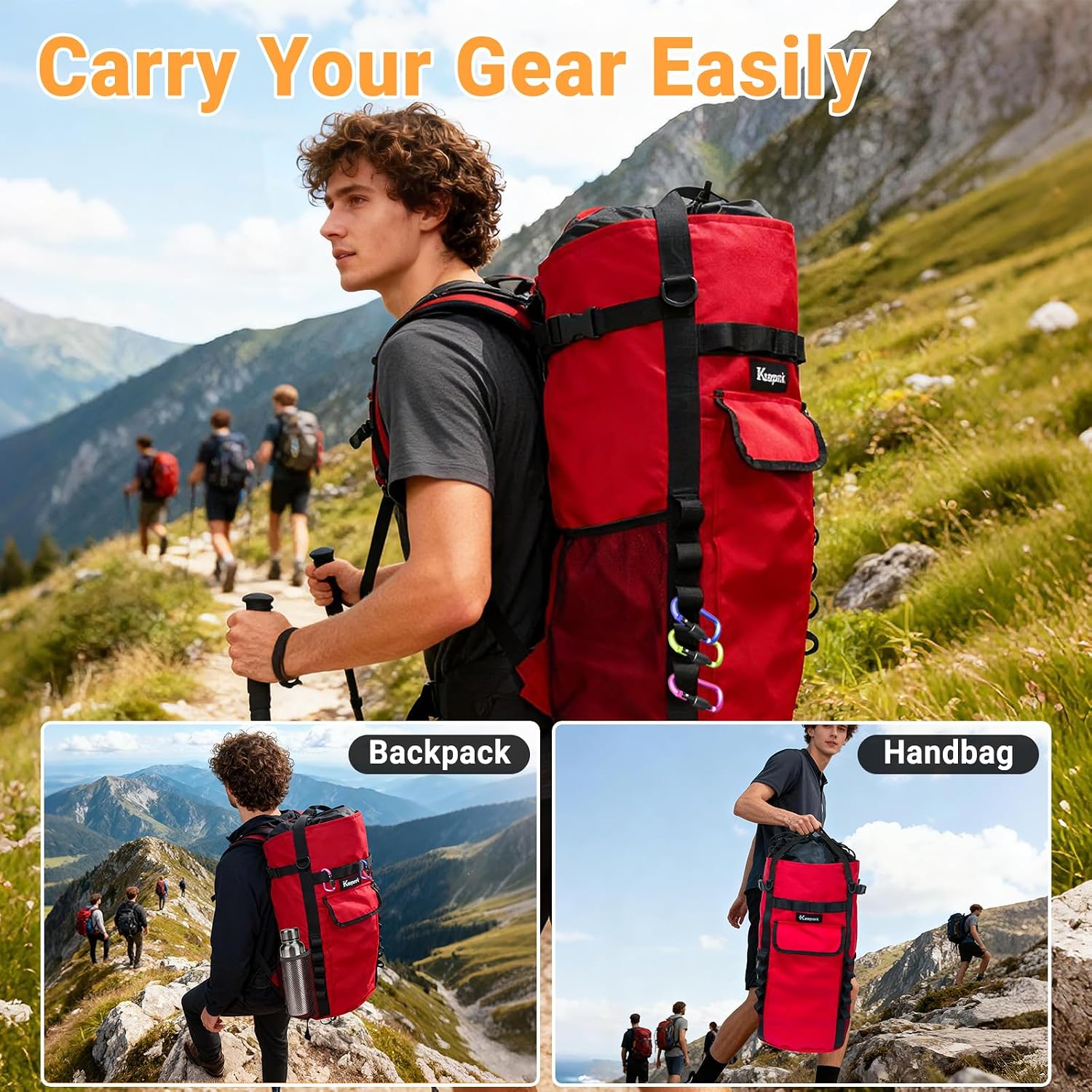 Rock Climbing Rope Storage Bag - Large Capacity Tree Rope Storage Backpack, Waterproof Oxford Outdoor Climbing Rope