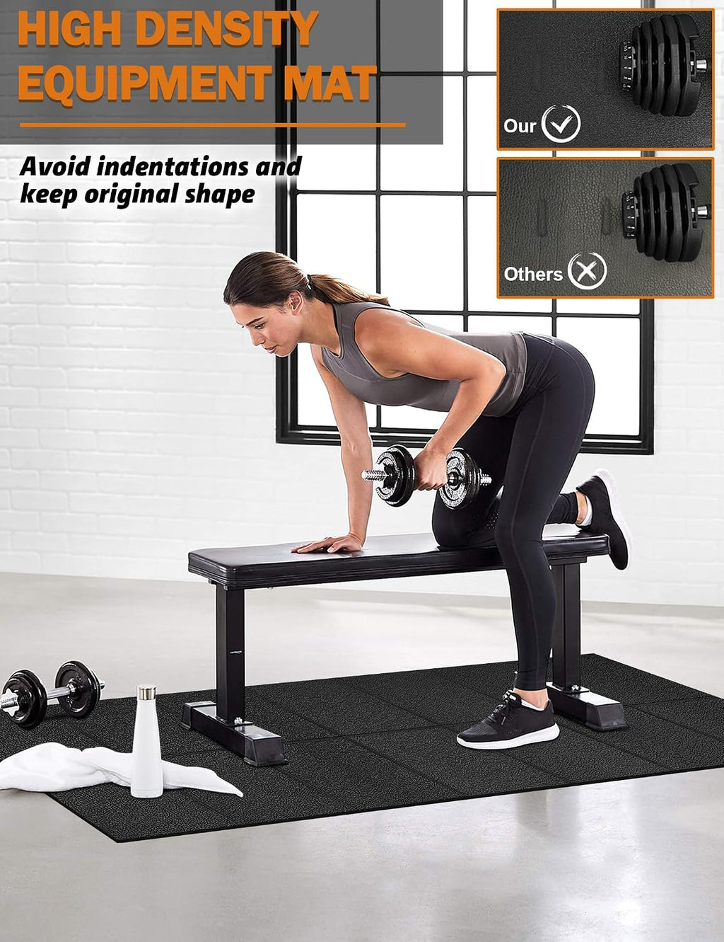Treadmill Mat 68"x24", WERCHO Foldable Walking Pad Mat for Carpet Hardwood Floors 4mm Heavy-Duty Exercise Equipment