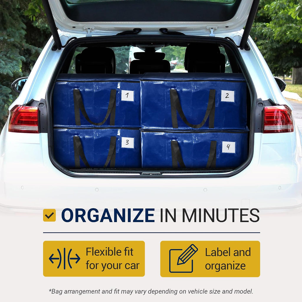 Moving Bags Heavy Duty (2 Pack) Blue Extra Large Totes