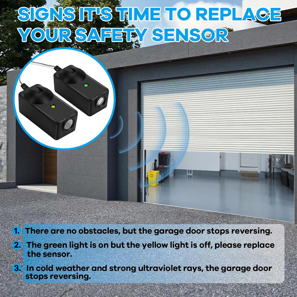 41A5034 Garage Safety Sensor, Garage Door Sensors Compatible with Liftmaster/Chamberlain/Craftsman, Garage Door