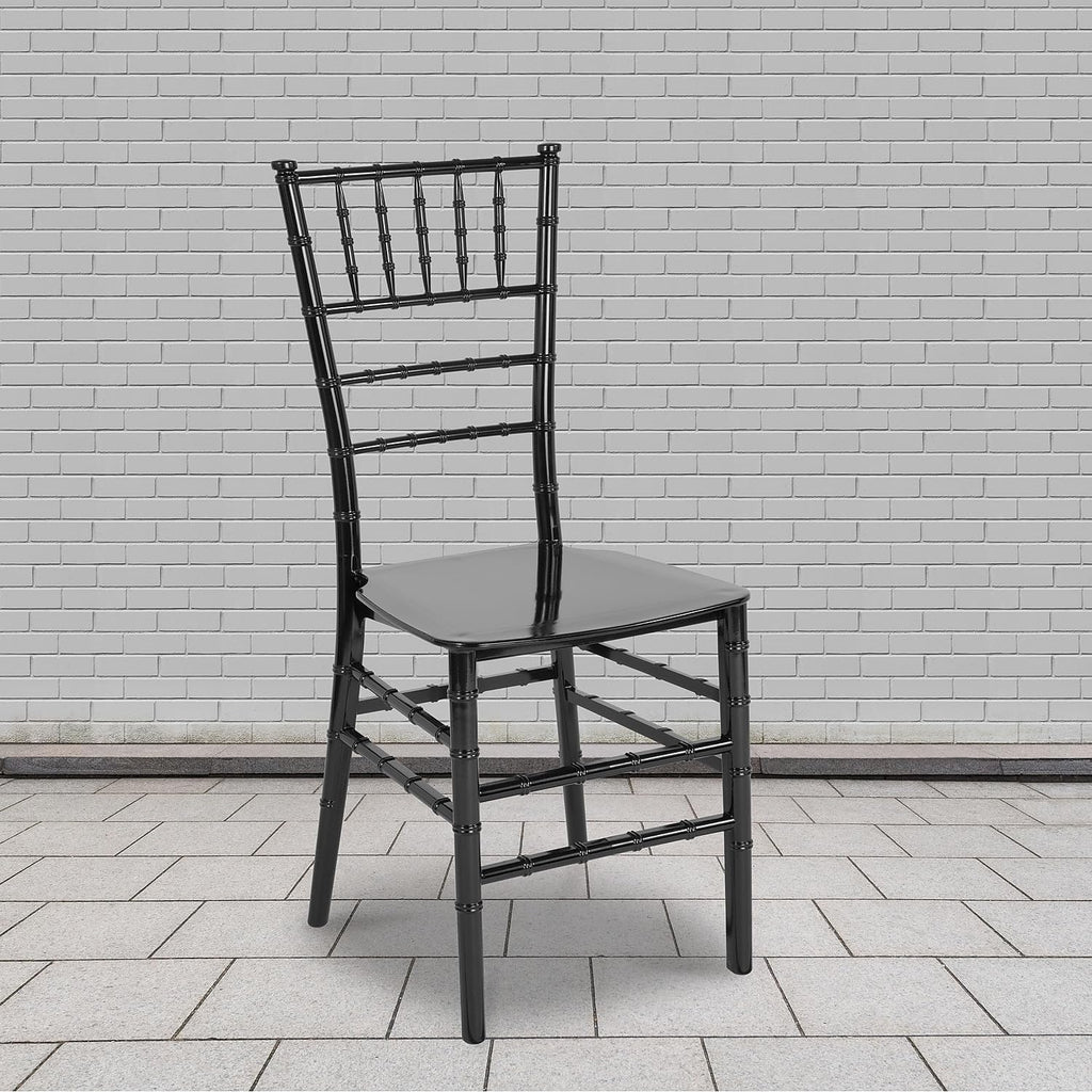 Hercules Stacking Resin Chiavari Chair, Mahogany, 2-Pack