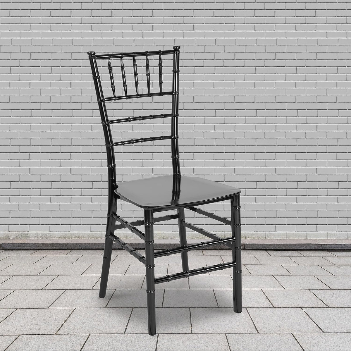 Hercules Stacking Resin Chiavari Chair, Mahogany, 2-Pack