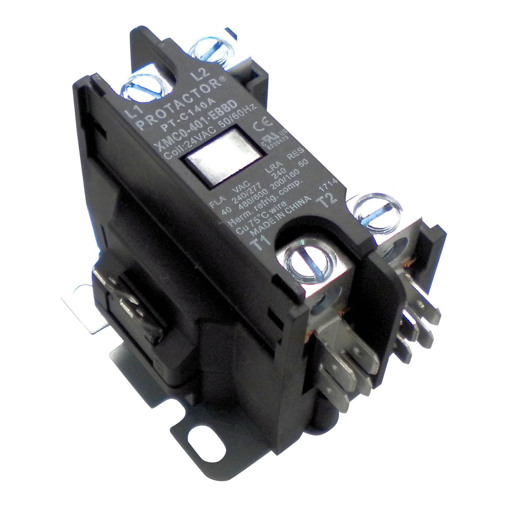 1 Pole 40 AMP Heavy Duty Enclosed AC Contactor | Protactor Replacement For Virtually All Residential 1 Pole Models