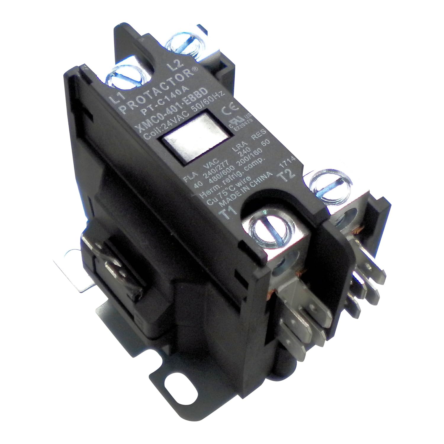 1 Pole 40 AMP Heavy Duty Enclosed AC Contactor | Protactor Replacement For Virtually All Residential 1 Pole Models