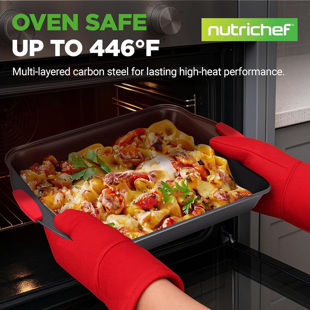 Baking Pans Set - 6 Piece Bakeware with Nonstick Carbon Steel for Easy Release and Cleanup, Durable and Versatile