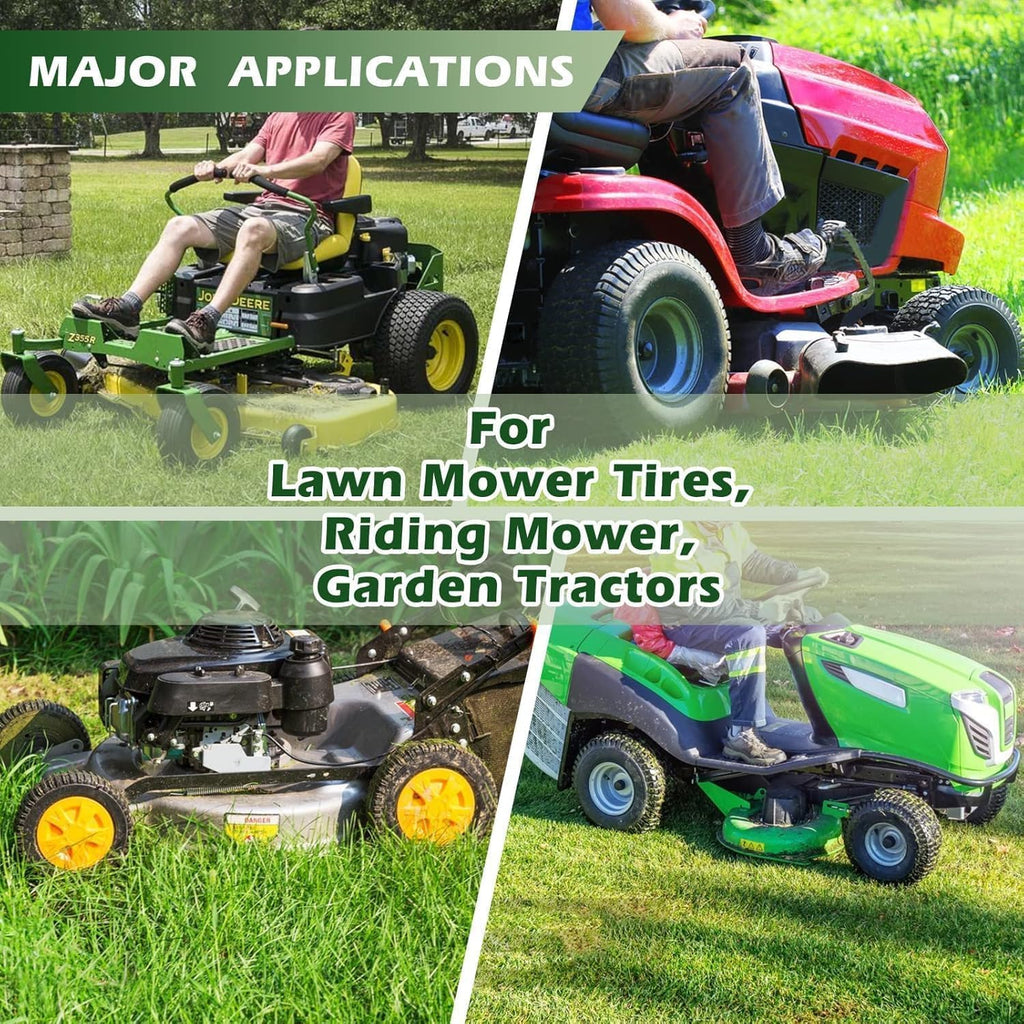 13x5.00-6 Lawn Mower Tires (Set of 2), 4Ply Tubeless Turf Tires for Riding Mower Garden Tractor, Turf Saver Lawn
