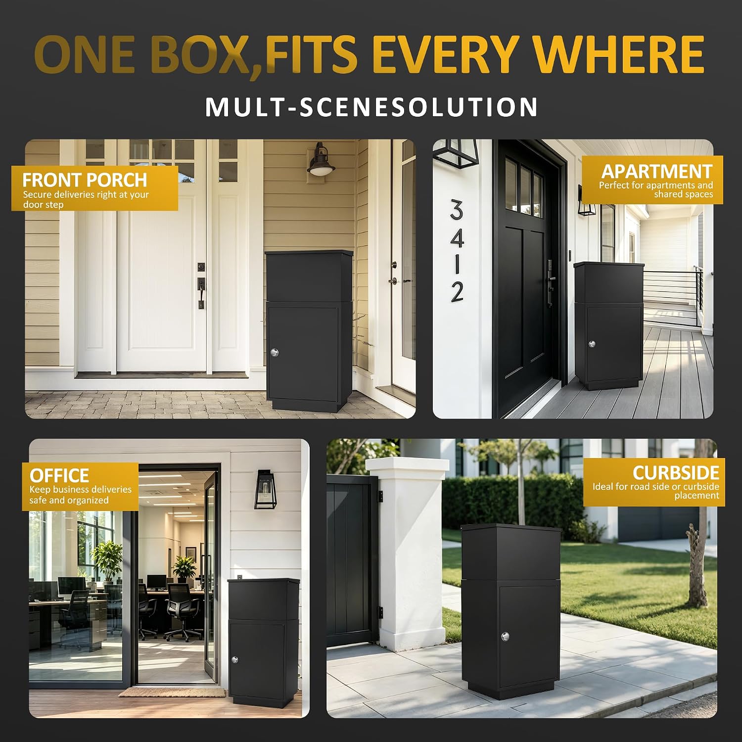 Package Delivery Box for Outside,Parcel Drop Box with Password Lock