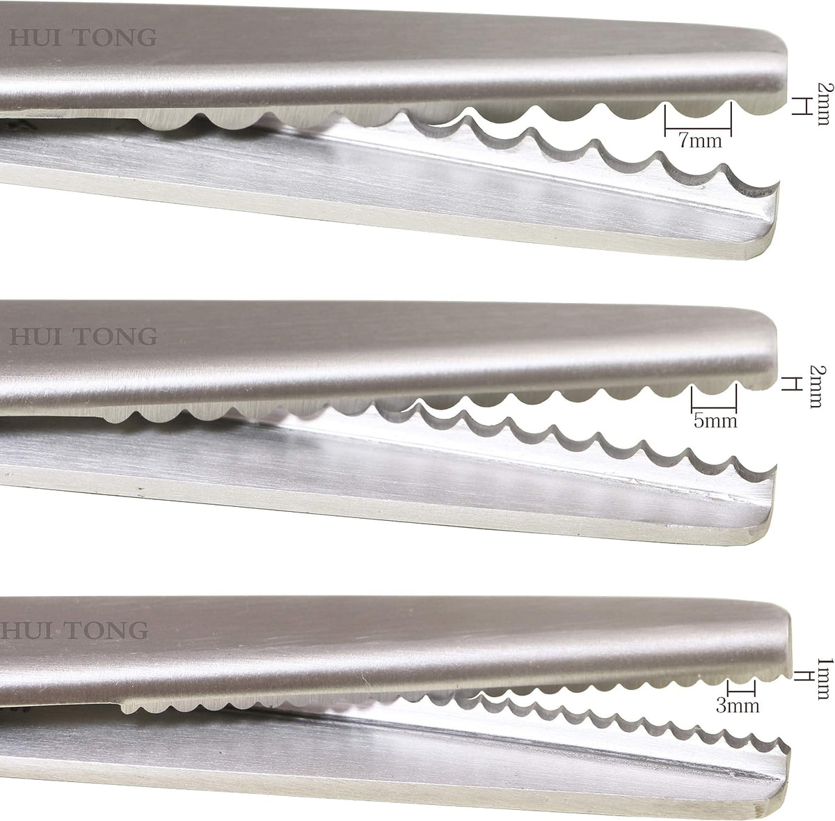Strong & Sharpe Pinking Shears,Pinking Shears Scissors for Fabric, Serrated and Scalloped Scissors Fabric,3mm,5mm,7mm