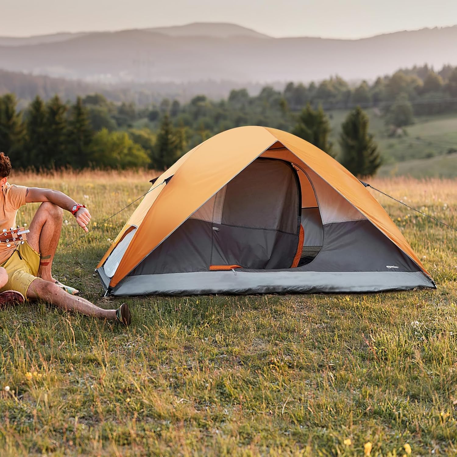 Camping Tent, 3-Season Dome Design with Rainfly