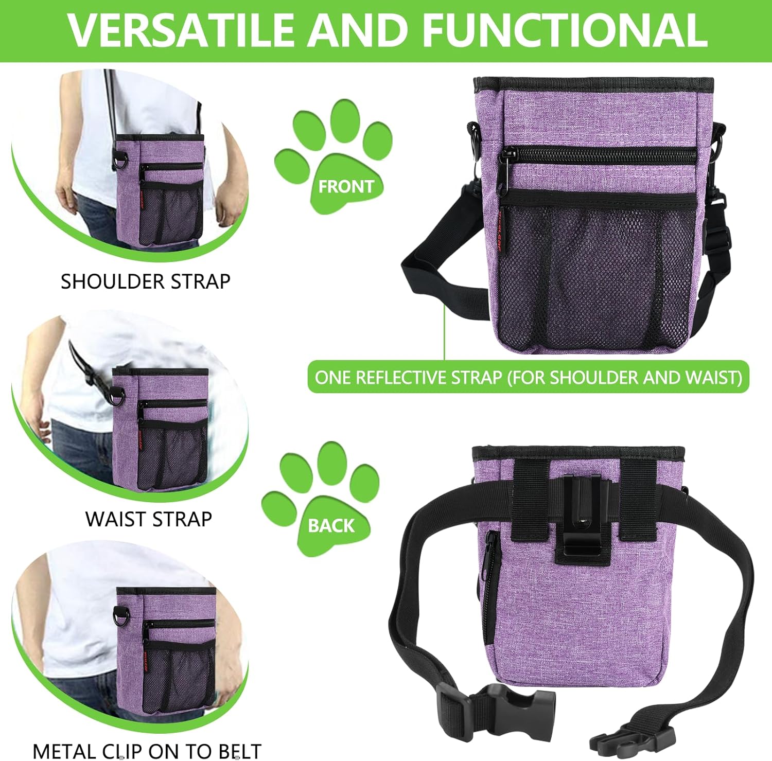 Dog Treat Pouches for Pet Training with Magnetic Closure Treat Pouches for Pet Training,Large Dog Treat Training