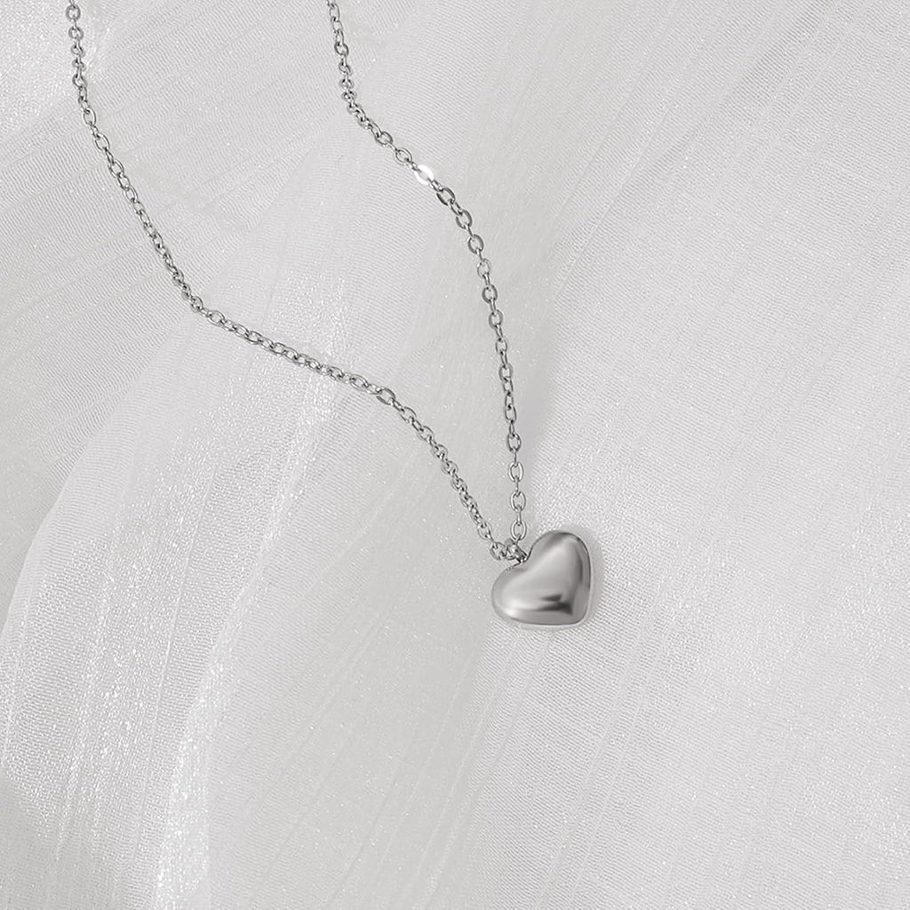 Cremation Jewelry Tiny Heart Urn Necklaces for Ashes for Women Men Stainless Steel Small Urn Locket for Human Ashes