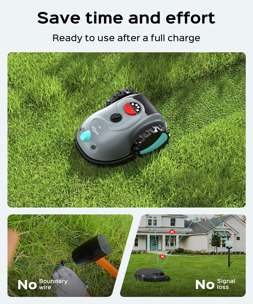 V100 Robotic Lawn Mower – Visual Navigation & Smart Obstacle Avoidance, Adjustable Cutting Height 0.8–2.4 in