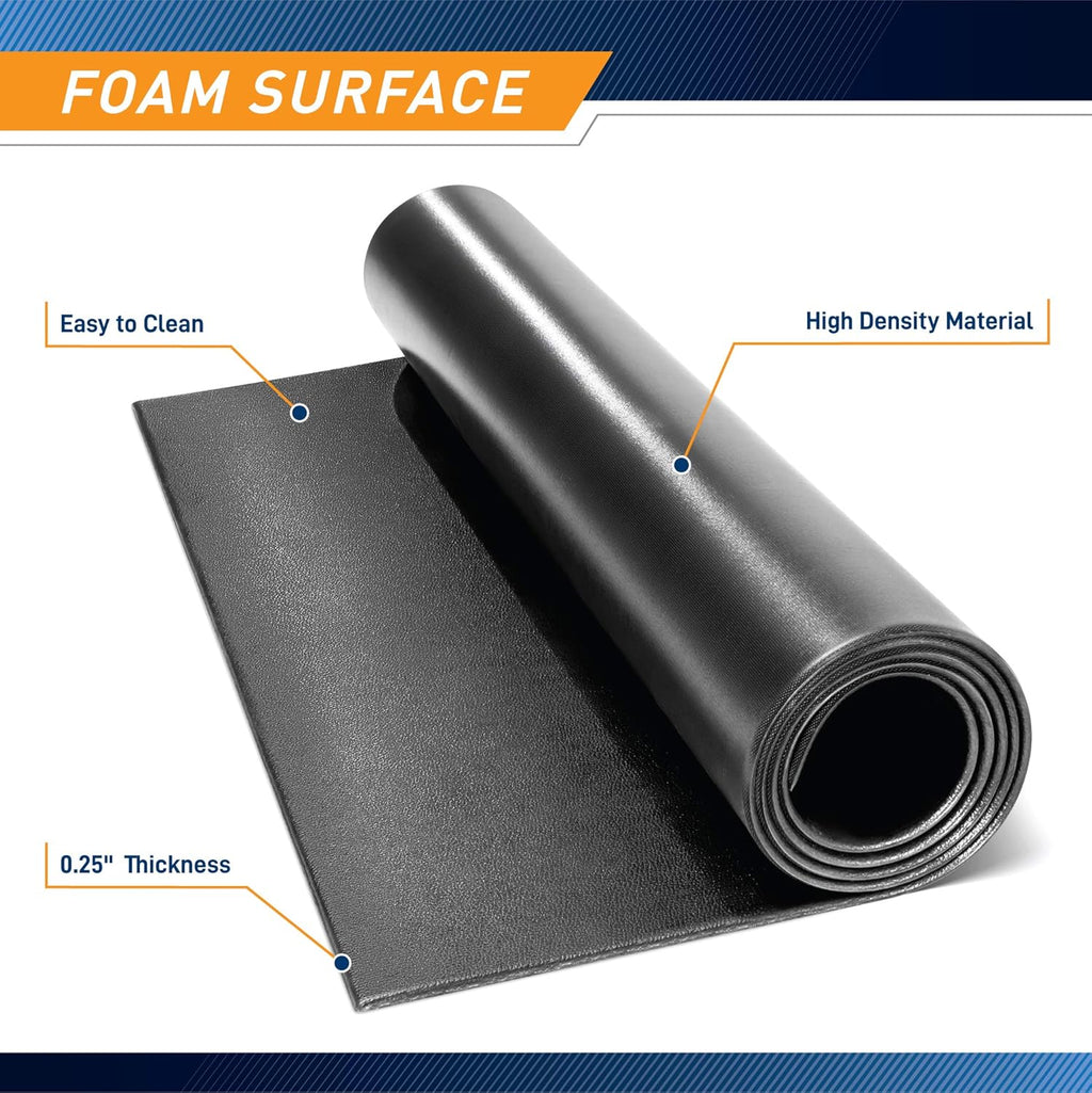 Fitness Equipment Mat and Floor Protector Compatible for Treadmills, Elliptical, Exercise Bikes, Stationary Cycles